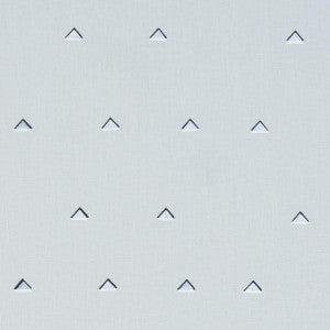 Overlapping Triangles Navy And White On Sky 74022 by Schumacher Fabric