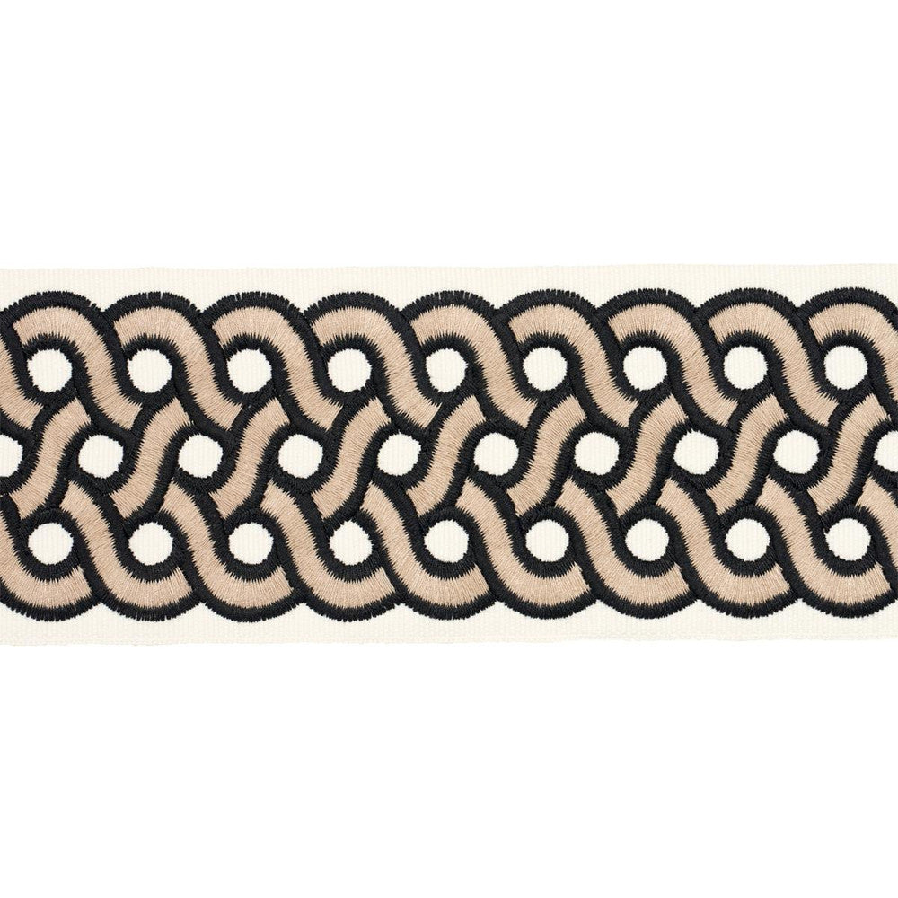 Mandeville Tape Almond 77155 by Schumacher Trim Perennial Favorite Trims 2.5" - Fabric Carolina -