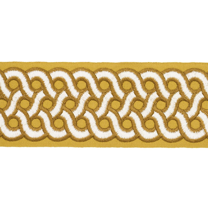 Mandeville Tape Goldenrod 77156 by Schumacher Trim Perennial Favorite Trims 2.5" - Fabric Carolina -