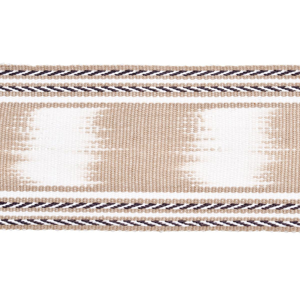 Banyan Ikat Tape Sand 79305 by Schumacher Trim Perennial Favorite Trims 4.25" - Fabric Carolina -