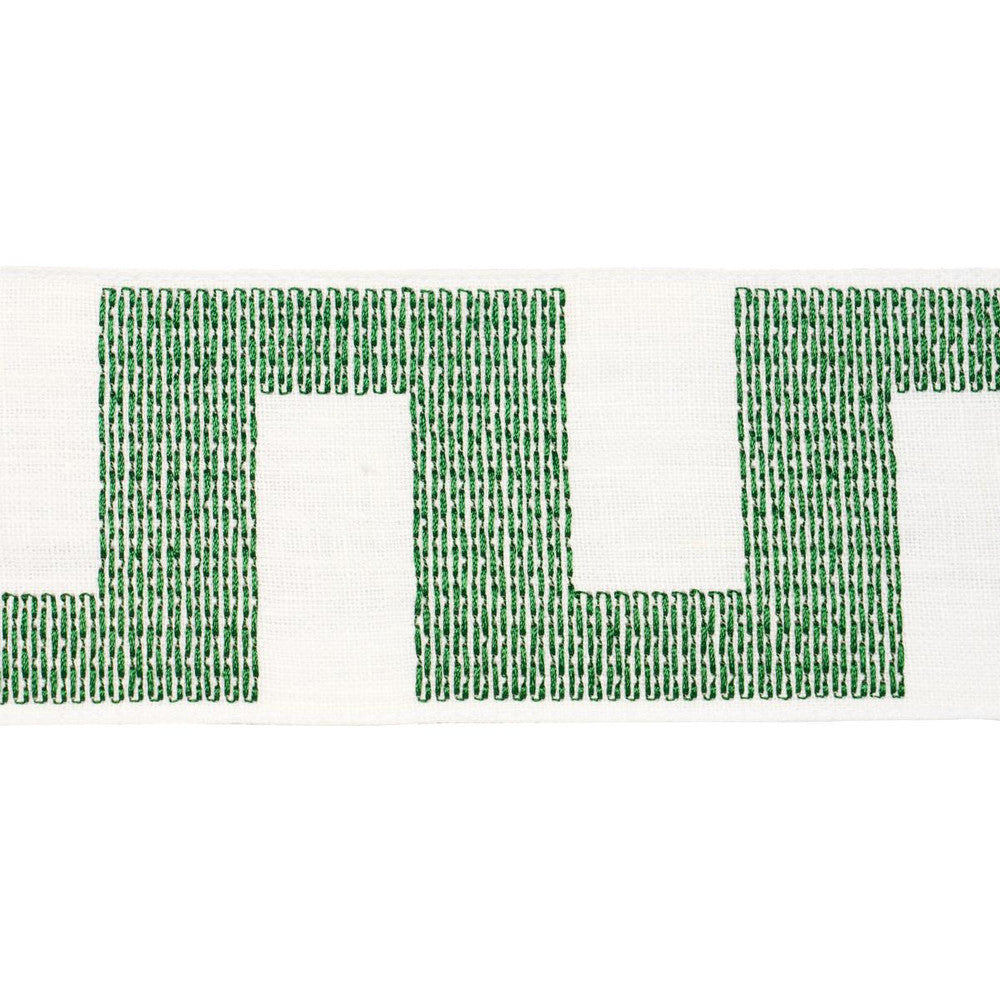 Matrix Tape Green 79932 by Schumacher Trim Perennial Favorite Trims 3.75" - Fabric Carolina -