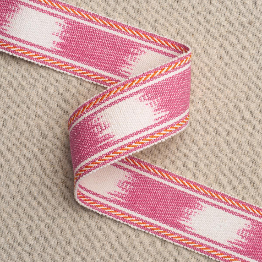 Banyan Tape Narrow Pink 83245 by Schumacher Trim Perennial Favorite Trims 2.0" - Fabric Carolina -