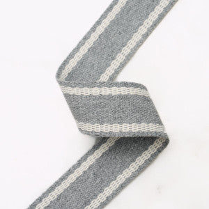 Sullivan Tape Narrow Indoor/Outdoor Grey 83671 by Schumacher Trim