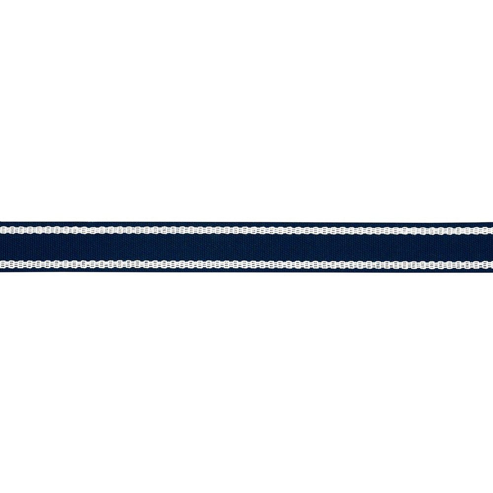 Sullivan Tape Narrow Indoor/Outdoor Navy 83673 by Schumacher Designer Trim Perennial Favorite Trims - Swanky Fabrics -