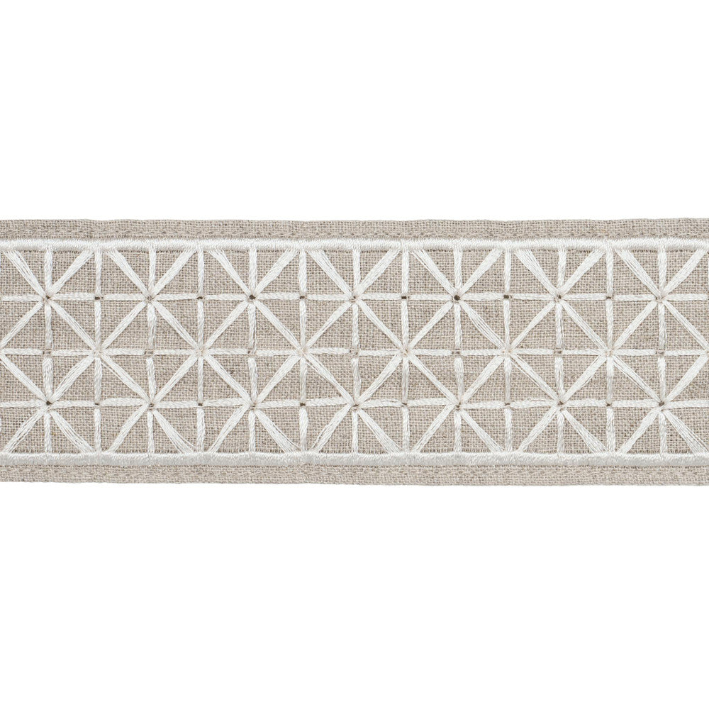 Directoire Tape Narrow Ivory On Natural 83850 by Schumacher Trim Perennial Favorite Trims - Fabric Carolina -