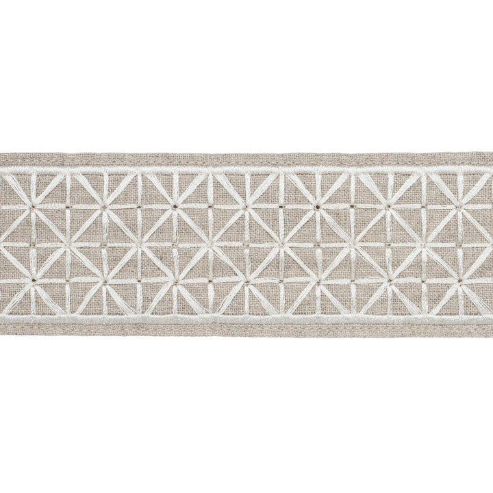 Directoire Tape Narrow Ivory On Natural 83850 by Schumacher Trim Perennial Favorite Trims - Fabric Carolina -