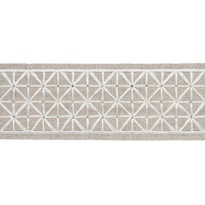 Directoire Tape Narrow Ivory On Natural 83850 by Schumacher Trim