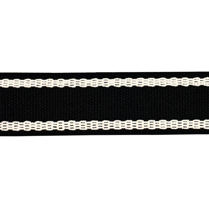 Sullivan Tape Narrow Indoor/Outdoor Black 83674 by Schumacher Designer Trim Perennial Favorite Trims - Swanky Fabrics -