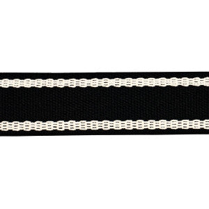Sullivan Tape Narrow Indoor/Outdoor Black 83674 by Schumacher Trim