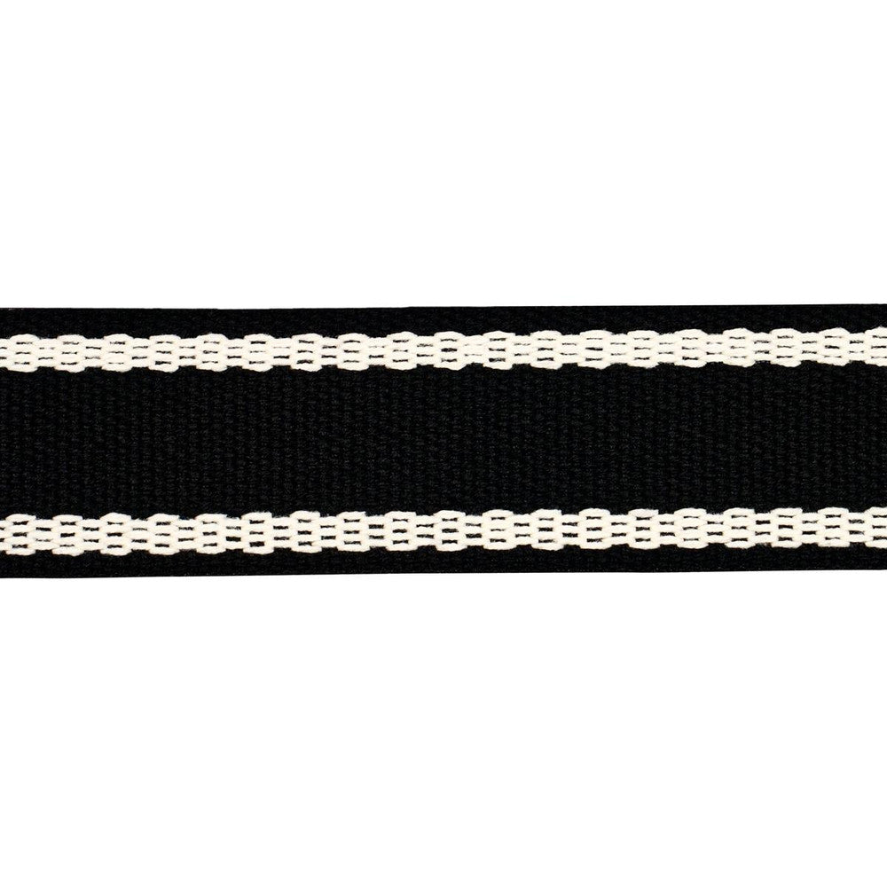 Sullivan Tape Narrow Indoor/Outdoor Black 83674 by Schumacher Trim Perennial Favorite Trims - Fabric Carolina -