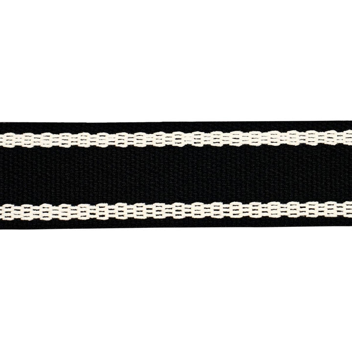 Sullivan Tape Narrow Indoor/Outdoor Black 83674 by Schumacher Trim Perennial Favorite Trims - Fabric Carolina -