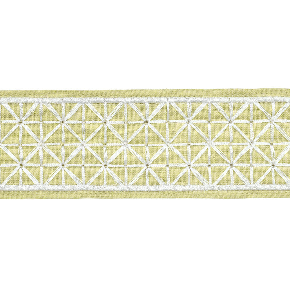 Directoire Tape Narrow Citron 83853 by Schumacher Designer Trim Perennial Favorite Trims - Swanky Fabrics -