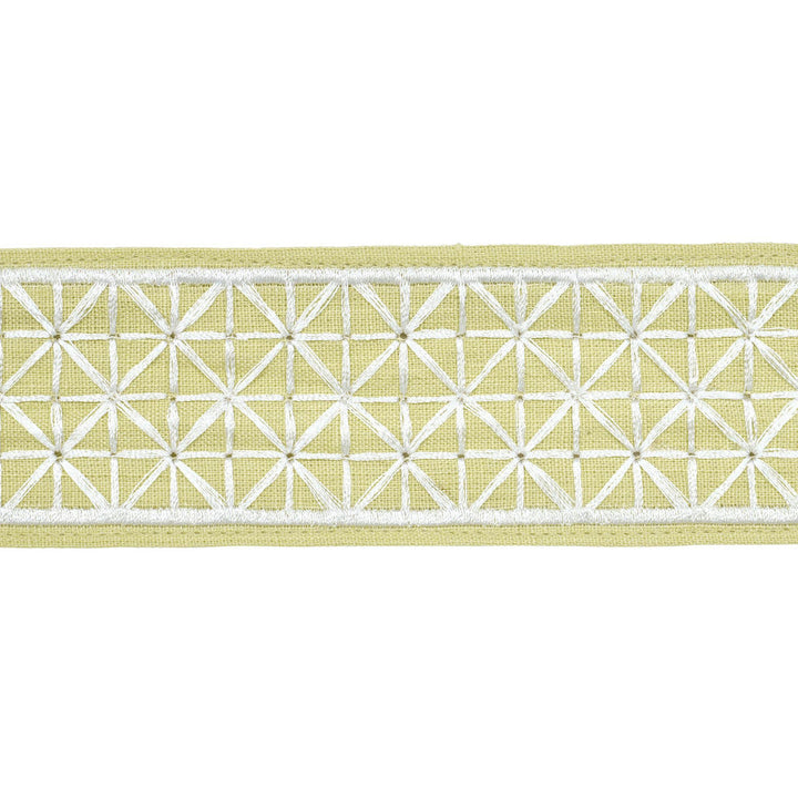 Directoire Tape Narrow Citron 83853 by Schumacher Designer Trim Perennial Favorite Trims - Swanky Fabrics -