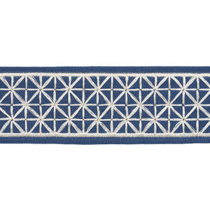 Directoire Tape Narrow Bleu Marine 83854 by Schumacher Trim