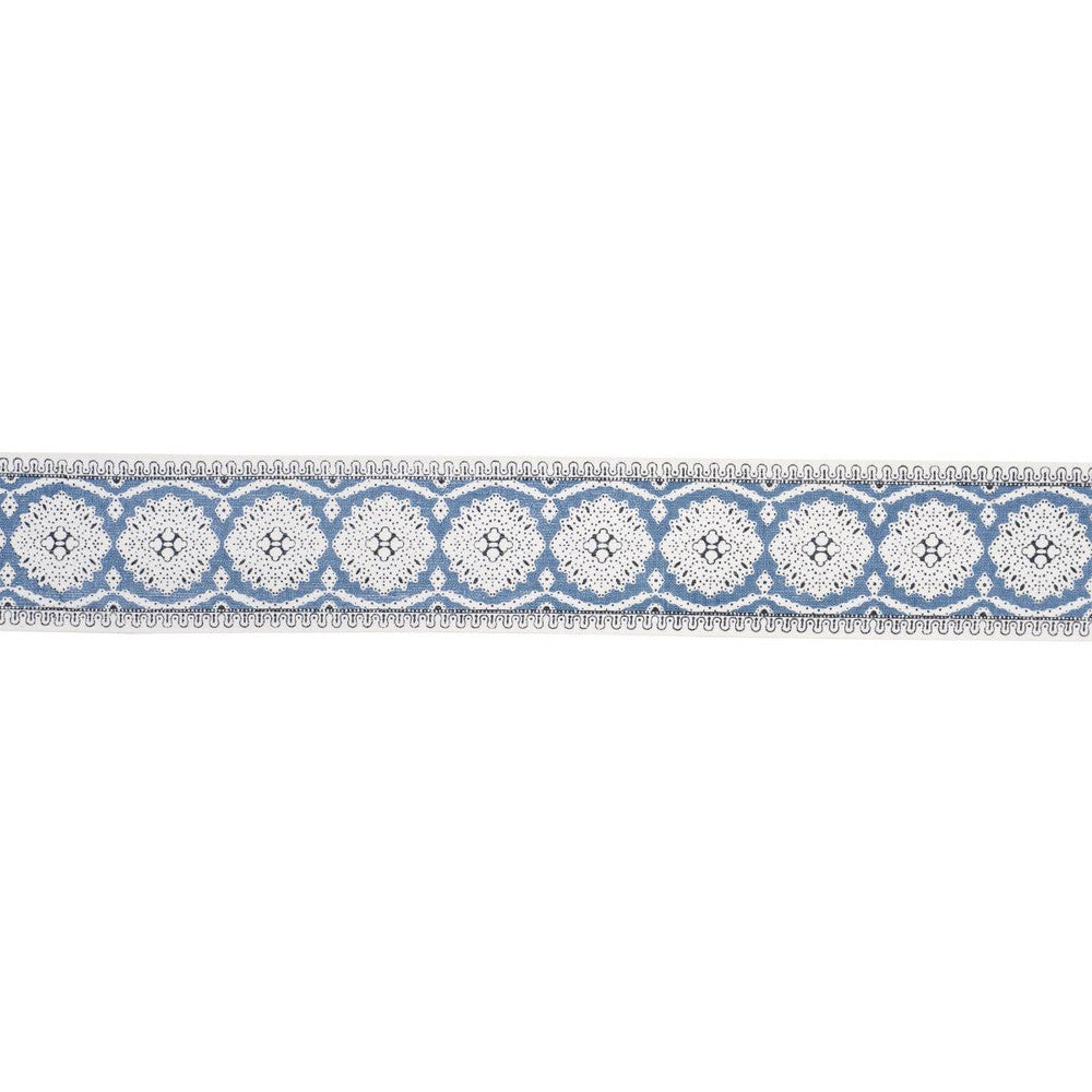 Maximilian Tape Blue 84330 by Schumacher Designer Trim Rita Konig - Swanky Fabrics -