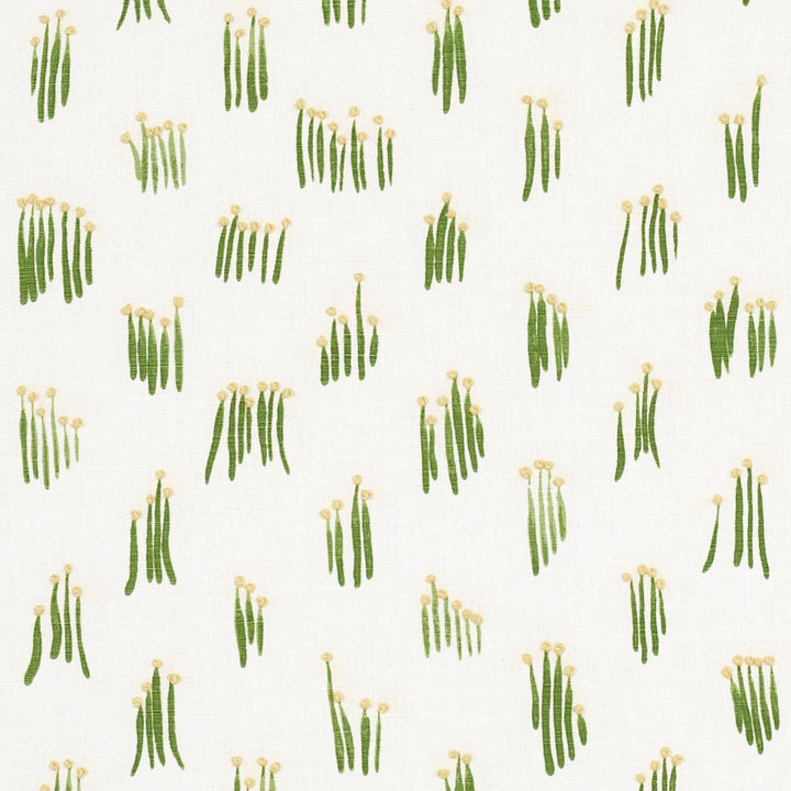 Meadow Button Hand Embroidery Yellow 84390 by Schumacher Fabric Studio Bon 18.0" - Fabric Carolina -