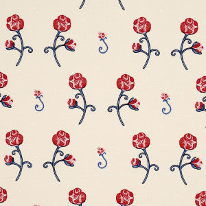 Rhinestone Cowboy Embroidery Poppy 84550 by Schumacher Fabric