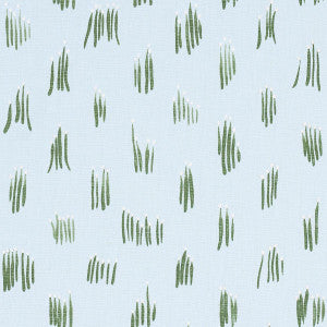Meadow Button Hand Embroidery Blue 84392 by Schumacher Fabric