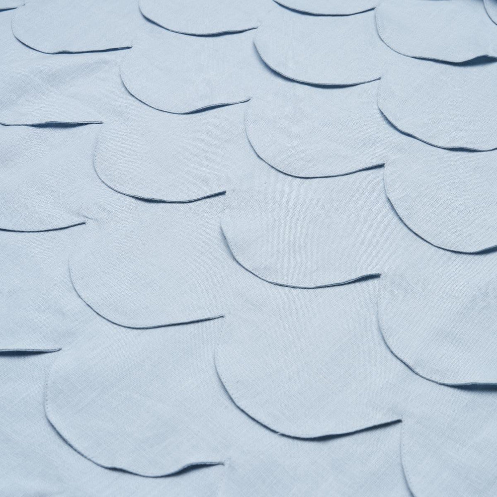 Prep School Hand Pieced Scallop Blue 84401 by Schumacher Fabric Studio Bon 5.38" - Fabric Carolina -