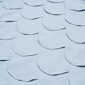 Prep School Hand Pieced Scallop Blue 84401 by Schumacher Fabric