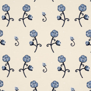 Rhinestone Cowboy Embroidery Navy 84551 by Schumacher Fabric
