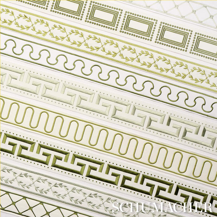 Margo Fret Green 84582 by Schumacher Trim Paloma Contreras Trims 3.0" - Fabric Carolina -