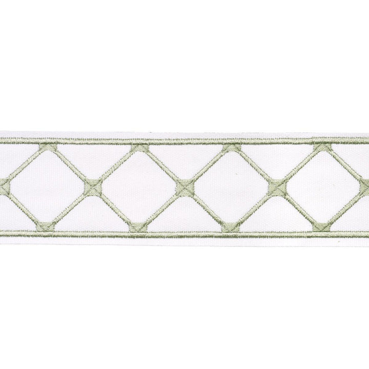 Parisian Bamboo Celadon 84601 by Schumacher Designer Trim Paloma Contreras Trims 2.5" - Swanky Fabrics -