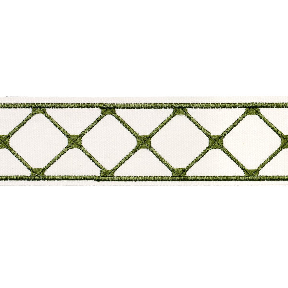 Parisian Bamboo Green 84600 by Schumacher Designer Trim Paloma Contreras Trims 2.5" - Swanky Fabrics -