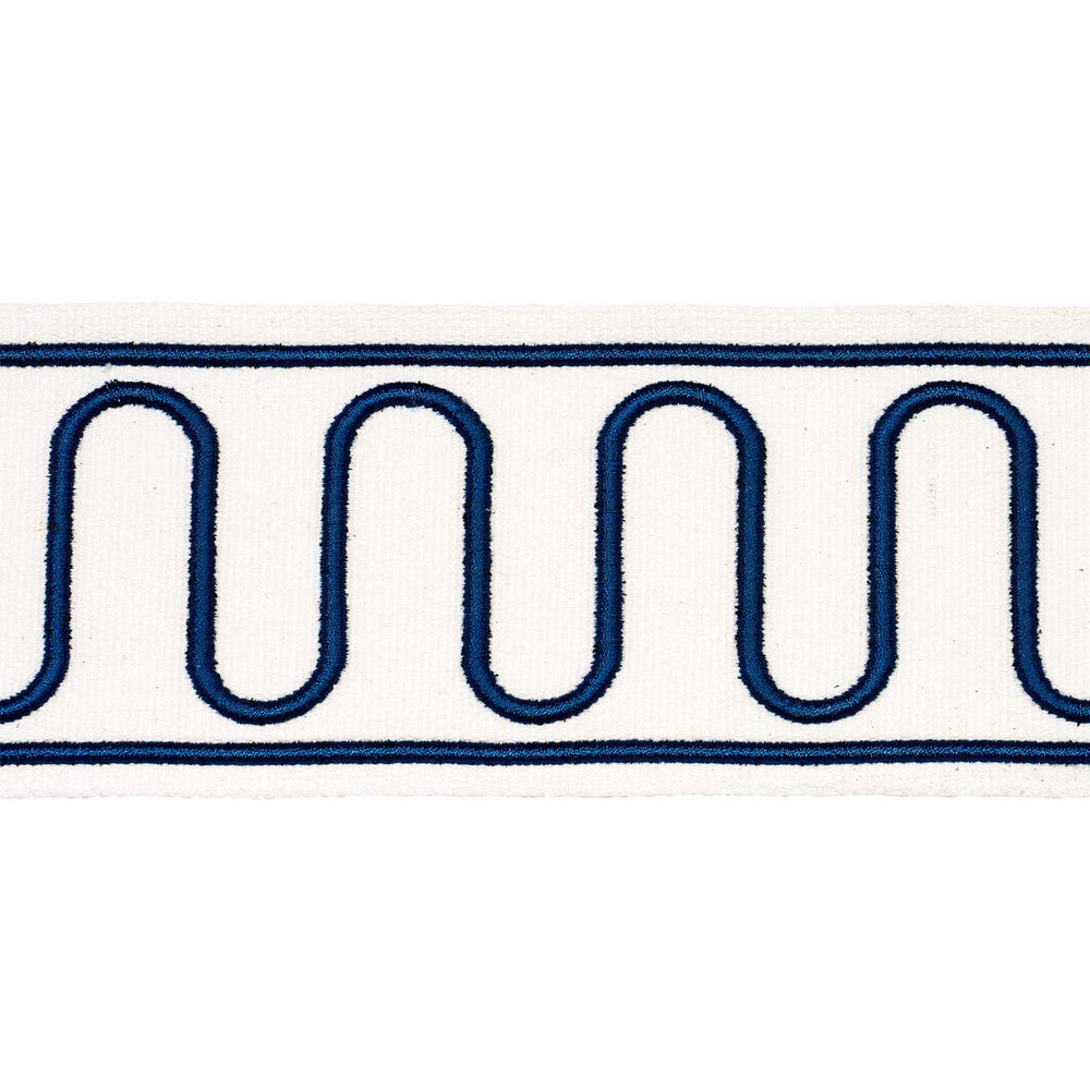 Royere Scroll Marine 84620 by Schumacher Trim Paloma Contreras Trims 3.0" - Fabric Carolina -