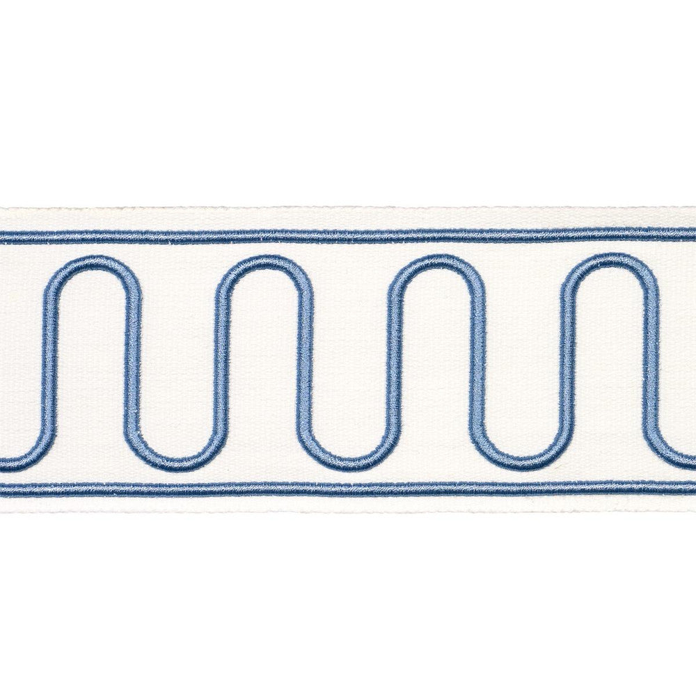 Royere Scroll Porcelain 84621 by Schumacher Trim Paloma Contreras Trims 3.0" - Fabric Carolina -