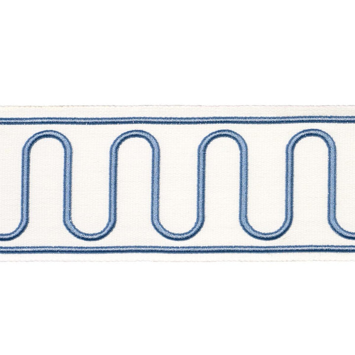 Royere Scroll Porcelain 84621 by Schumacher Trim Paloma Contreras Trims 3.0" - Fabric Carolina -