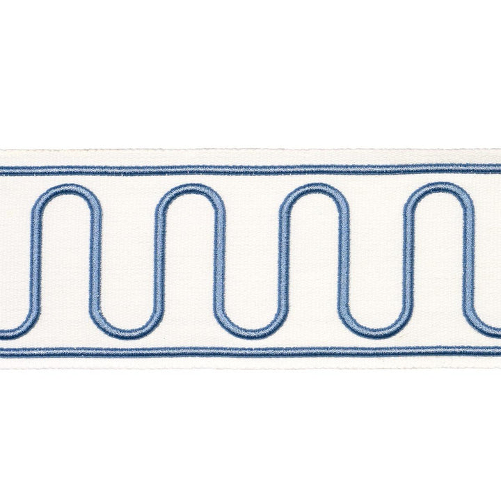 Royere Scroll Porcelain 84621 by Schumacher Designer Trim Paloma Contreras Trims 3.0" - Swanky Fabrics -