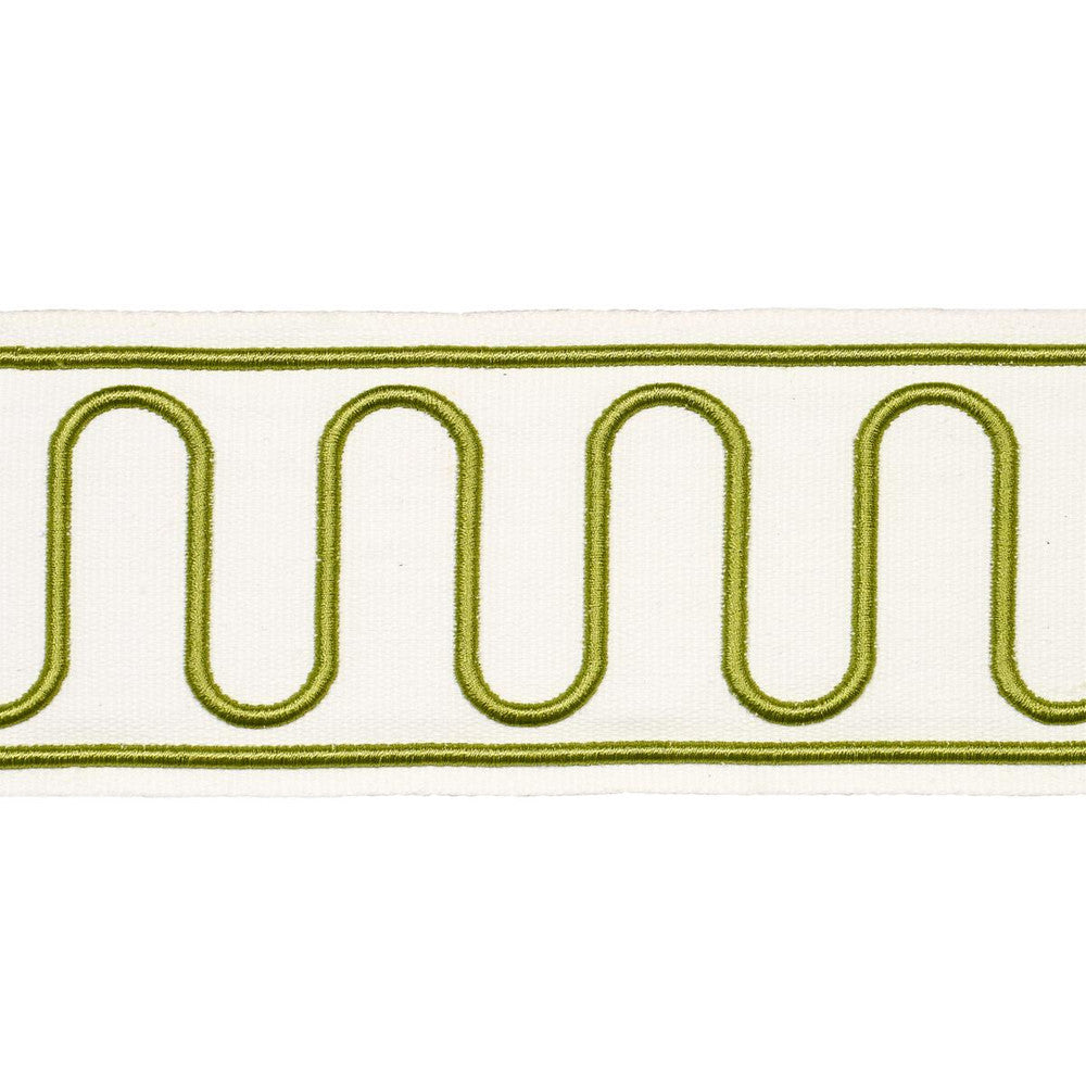 Royere Scroll Green 84622 by Schumacher Trim Paloma Contreras Trims 3.0" - Fabric Carolina -
