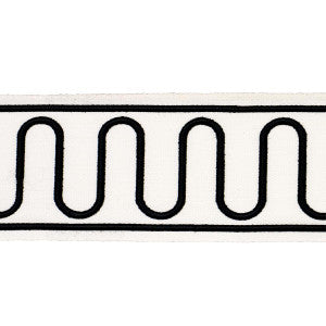 Royere Scroll Black 84624 by Schumacher Trim