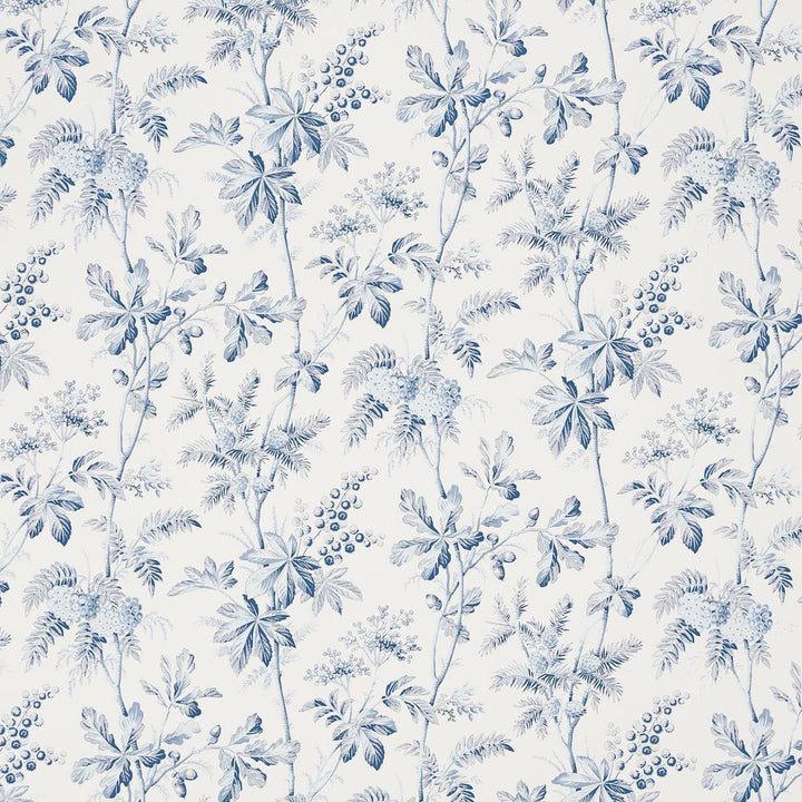 Brantwood Vine Porcelain 5016351 by Schumacher Wallpaper A Country Life 18.0" - Fabric Carolina -