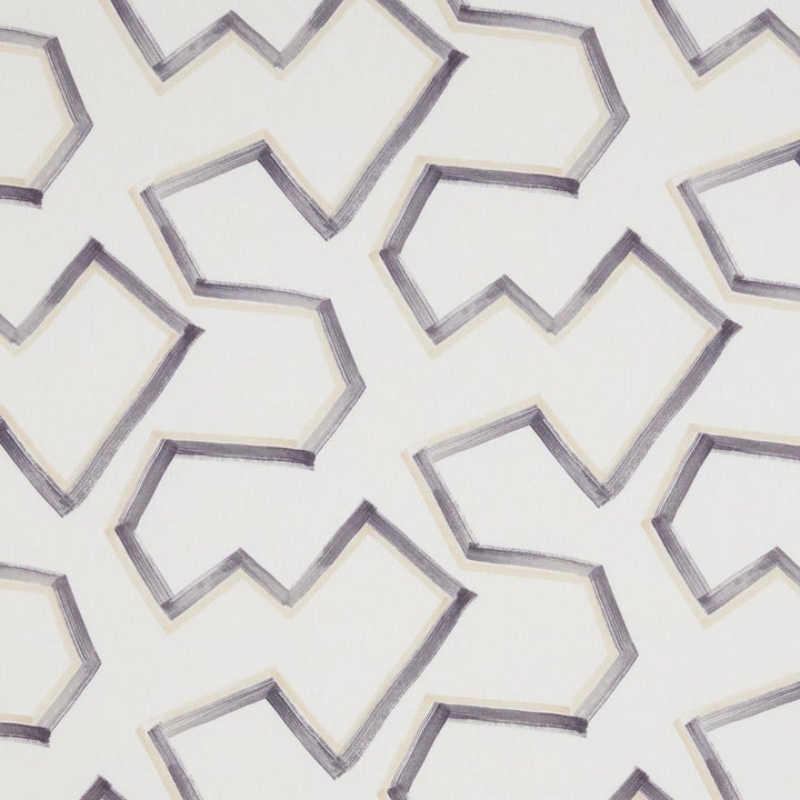 Enzo Print Graphite 181632 by Schumacher Fabric Mesa 13.5" - Fabric Carolina -
