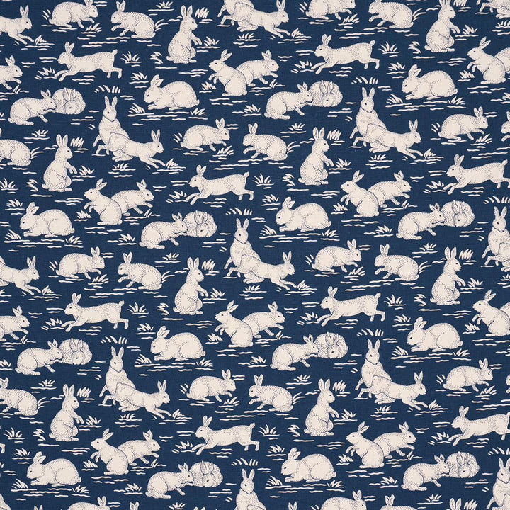 Cottontails Indigo 182242 by Schumacher Fabric A Country Life 6.75" - Fabric Carolina -