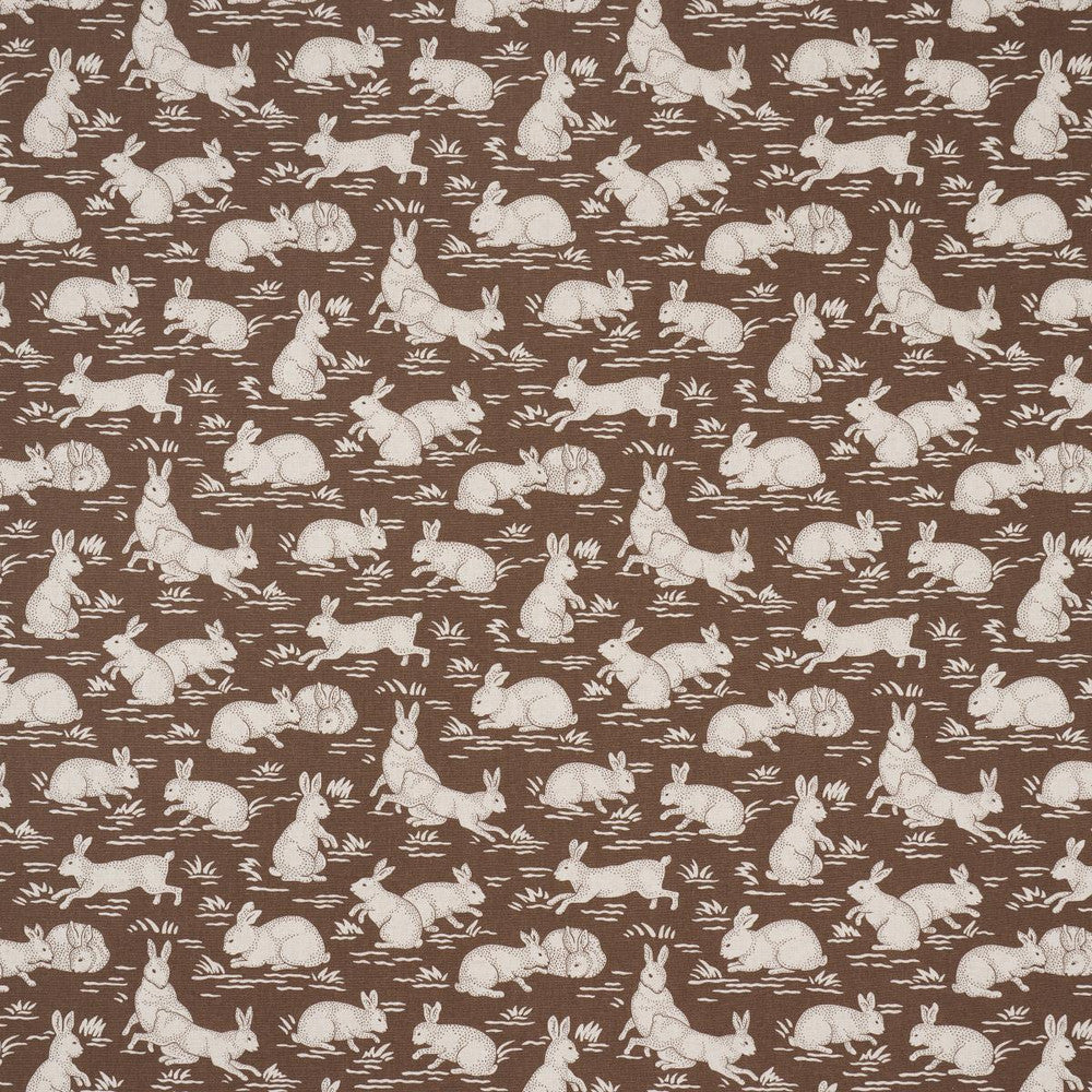 Cottontails Chestnut 182241 by Schumacher Fabric A Country Life 6.75" - Fabric Carolina -