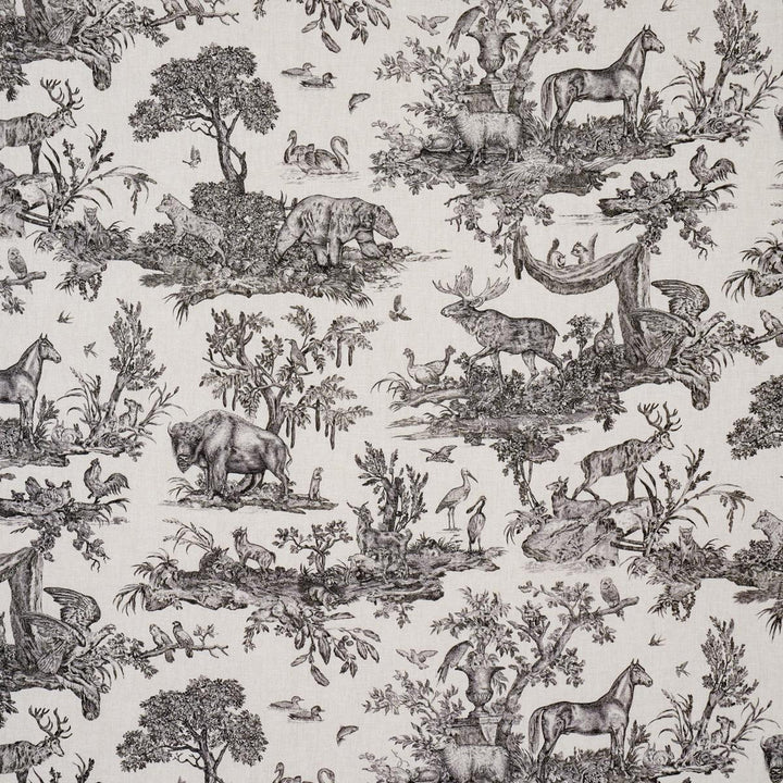 Western Toile Carbon 182270 by Schumacher Fabric A Country Life 38.0" - Fabric Carolina -