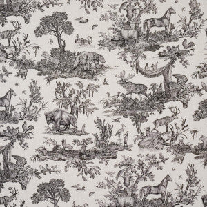Western Toile Carbon 182270 by Schumacher Fabric