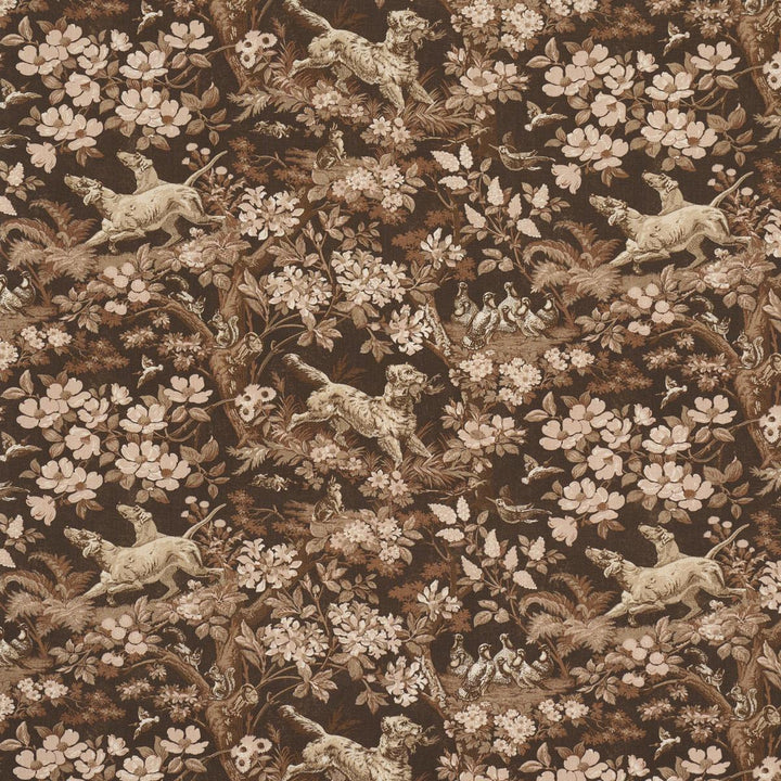 Hound Meadow Sepia 182260 by Schumacher Fabric A Country Life 27.0" - Fabric Carolina -