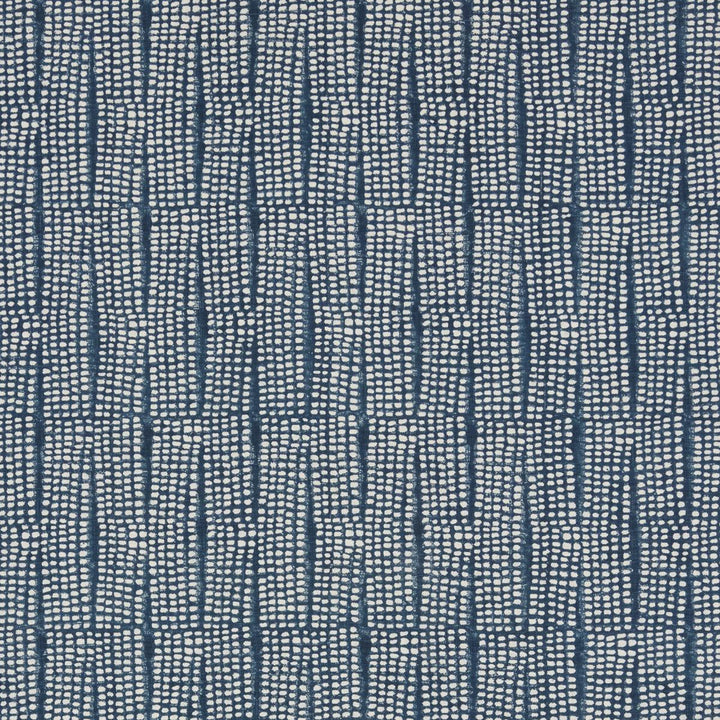 Noland Block Print Indigo 182290 by Schumacher Fabric Mesa 3.5" - Fabric Carolina -