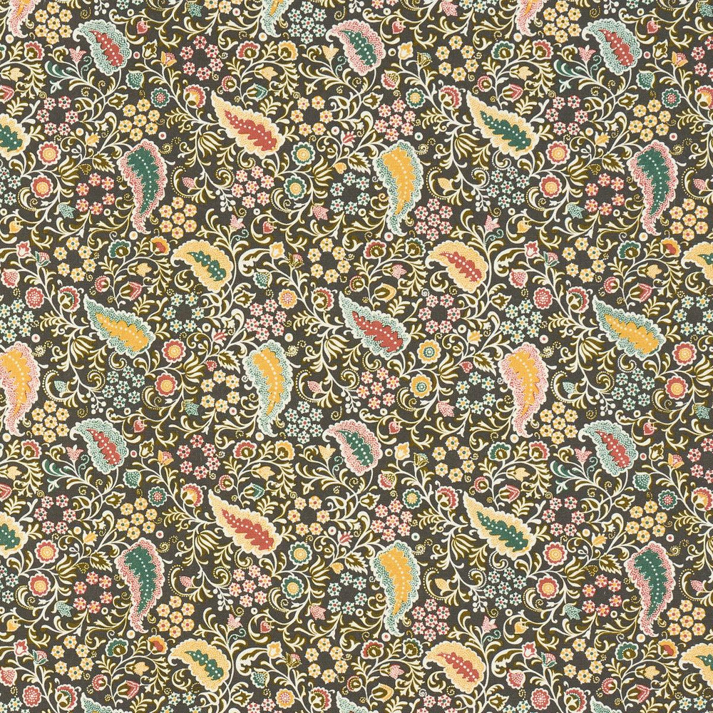 Peggy Paisley Graphite 182430 by Schumacher Fabric Ashbury 54.0" - Fabric Carolina -