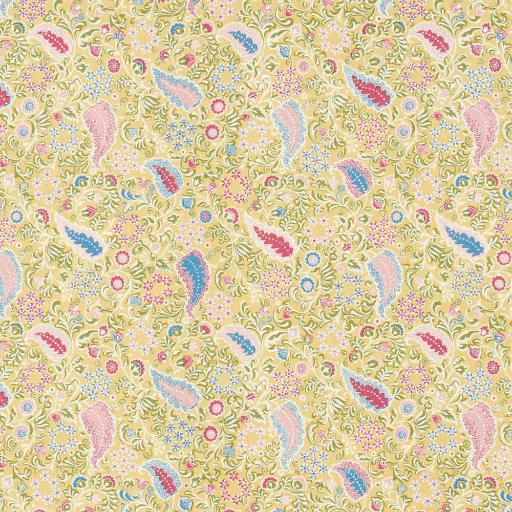 Peggy Paisley Lemonade 182431 by Schumacher Fabric Ashbury 54.0" - Fabric Carolina -