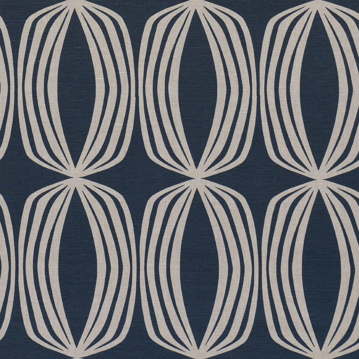 Fontana Hand Print Indigo 182322 by Schumacher Fabric Mesa 9.0" - Fabric Carolina -