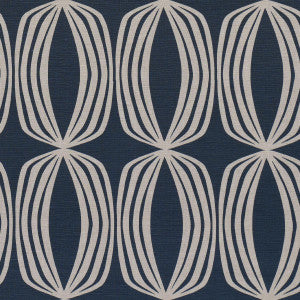 Fontana Hand Print Indigo 182322 by Schumacher Fabric