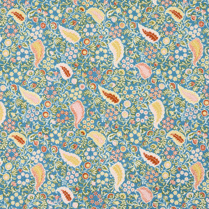 Peggy Paisley Azure 182432 by Schumacher Fabric