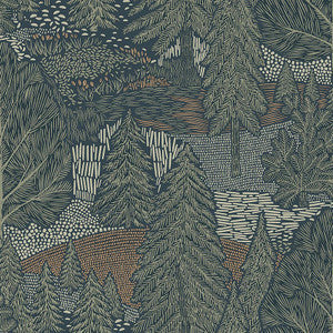 Northern Forest Spruce 4701 by Schumacher Wallpaper