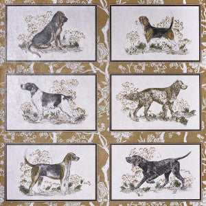 Chasers Legacy Metallic Gold Metallic 5016050 by Schumacher Wallpaper