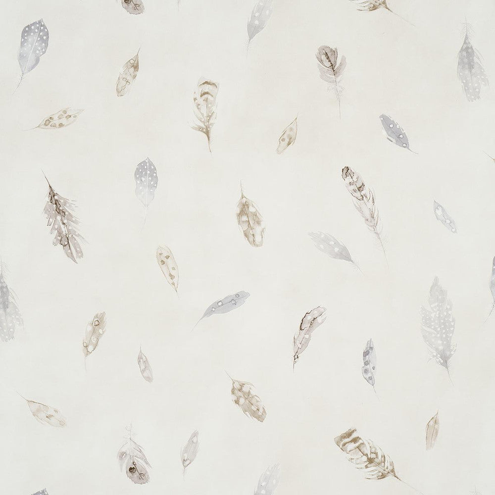 Woodland Feathers Pebble 5016060 by Schumacher Wallpaper A Country Life 27.0" - Fabric Carolina -